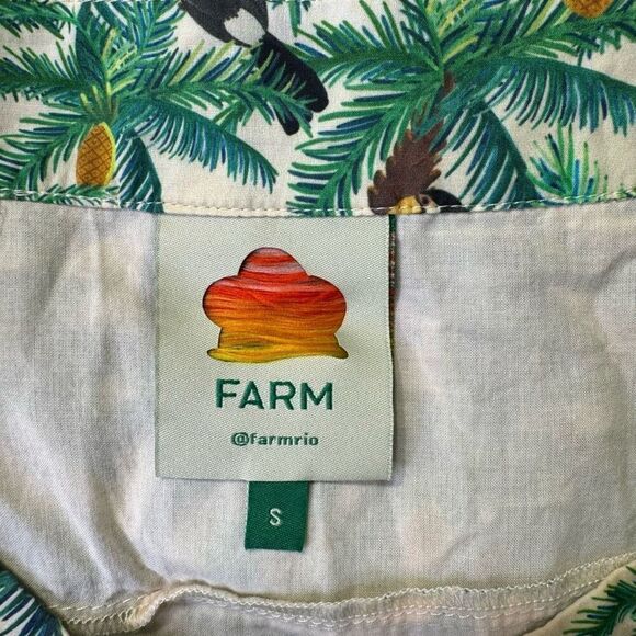 Farm Rio Tropical Toucans Print Ruffles Layered Mini Skirt Green Size Small - Picture 7 of 9